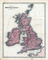 World Map - British Isles, Illinois State Atlas 1876